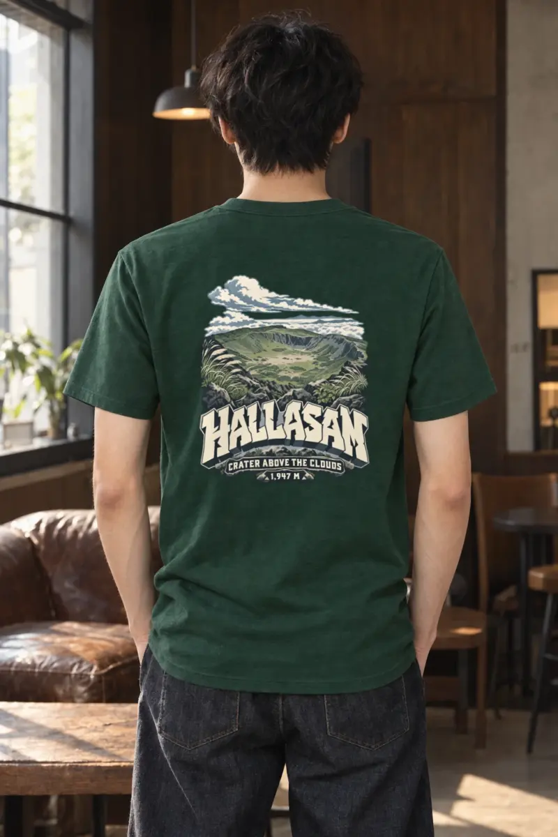 "Hallasan Crater Above the Clouds" Heavyweight Unisex Crewneck T-shirt