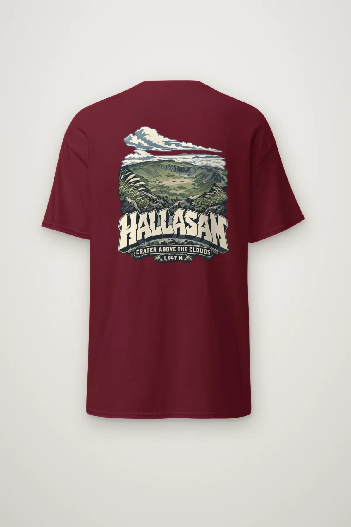 "Hallasan Crater Above the Clouds" Heavyweight Unisex Crewneck T-shirt