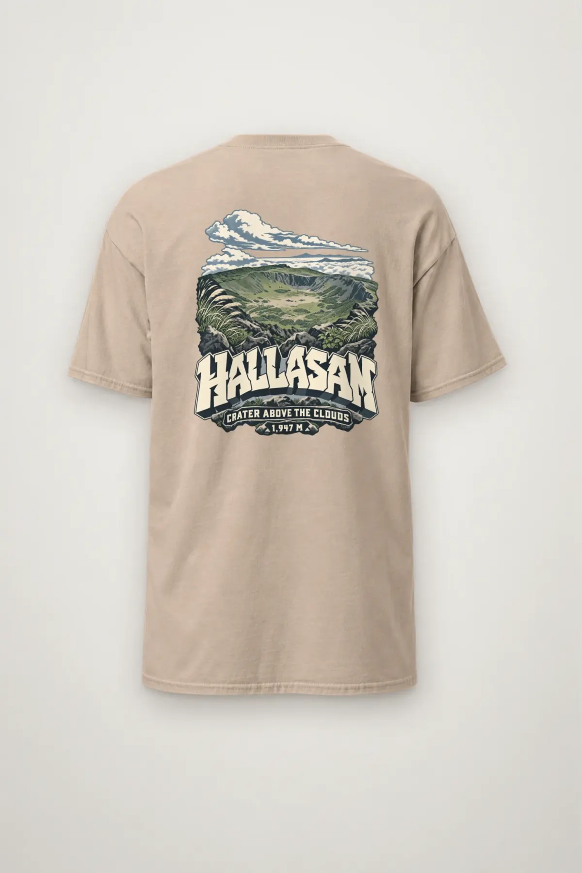 "Hallasan Crater Above the Clouds" Heavyweight Unisex Crewneck T-shirt