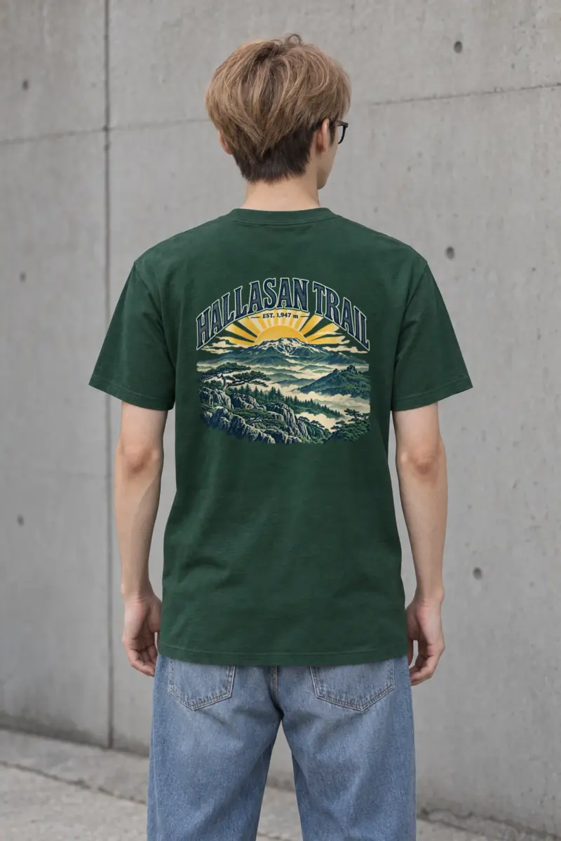 "Hallasan Trail" Heavyweight Unisex Crewneck T-shirt