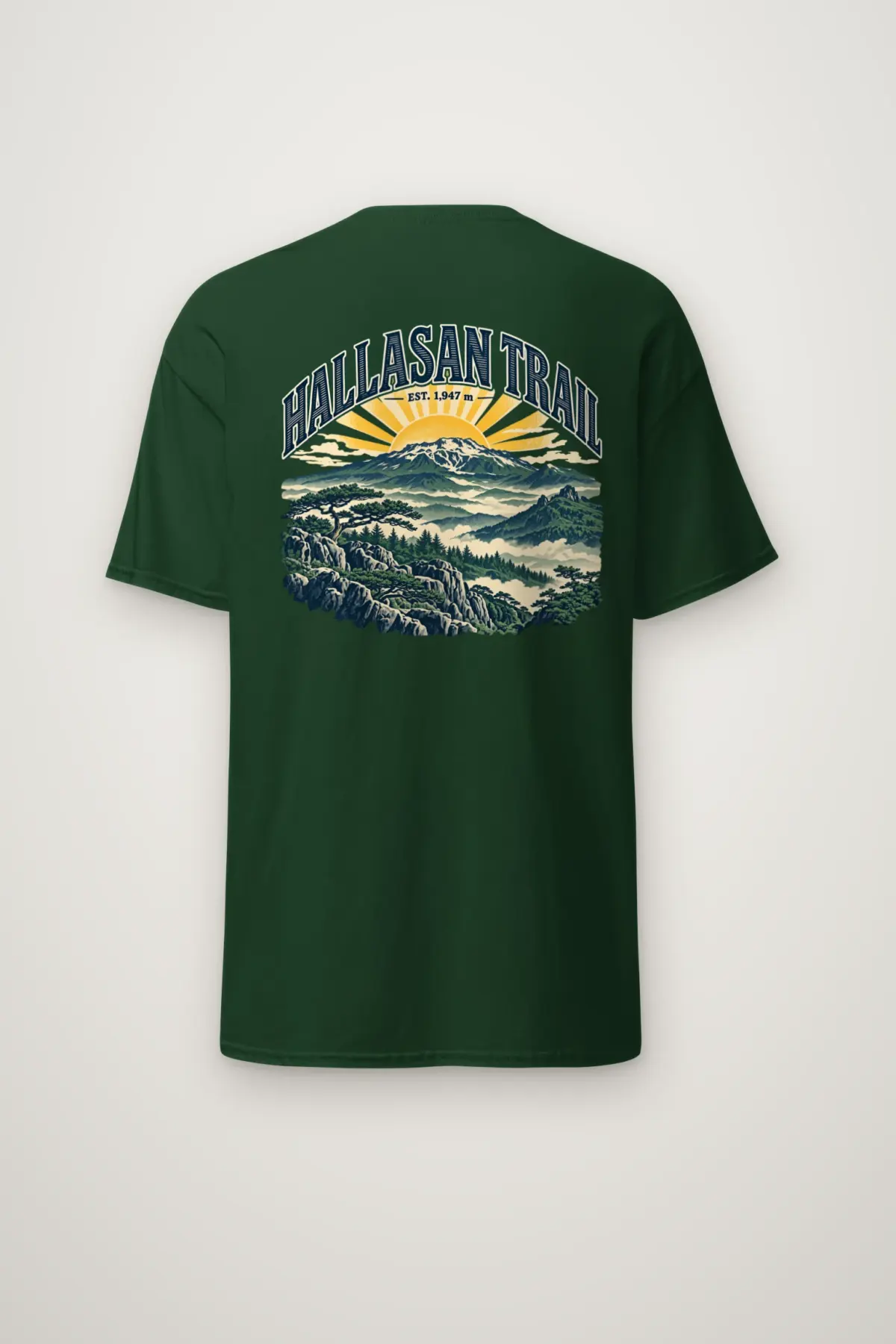 "Hallasan Trail" Heavyweight Unisex Crewneck T-shirt