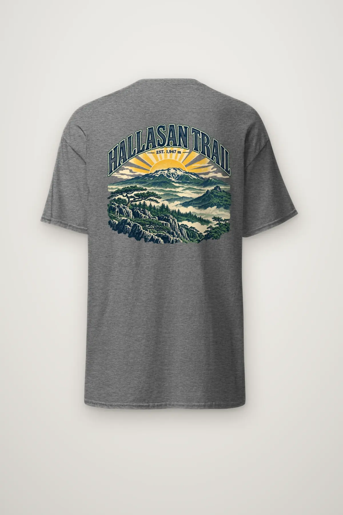 "Hallasan Trail" Heavyweight Unisex Crewneck T-shirt