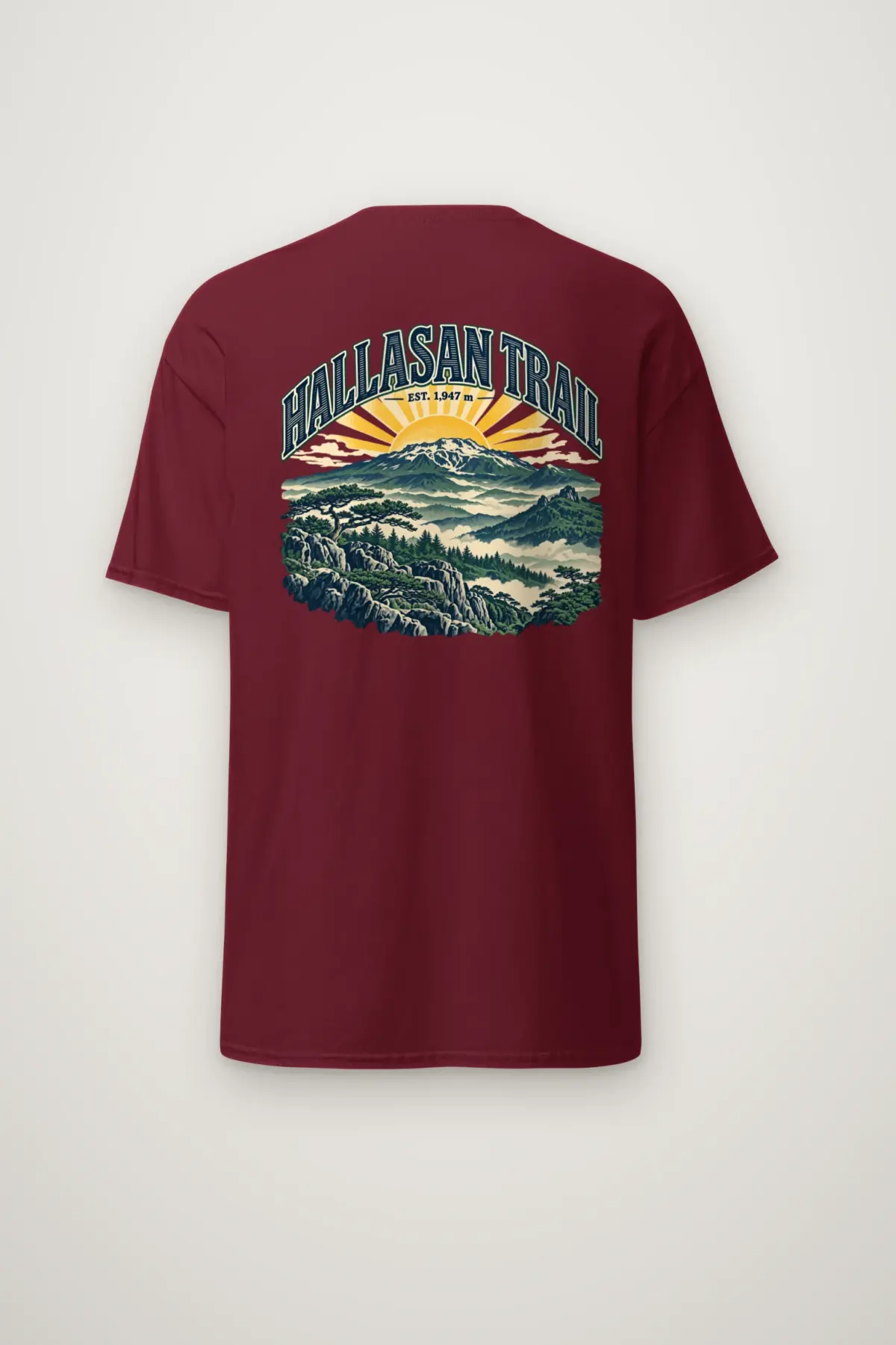 "Hallasan Trail" Heavyweight Unisex Crewneck T-shirt