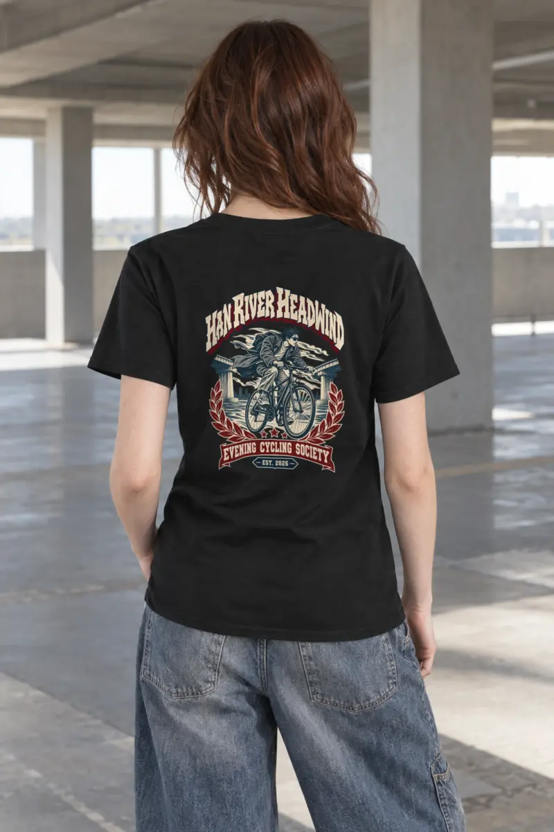 "Han River Headwind" Heavyweight Unisex Crewneck T-shirt