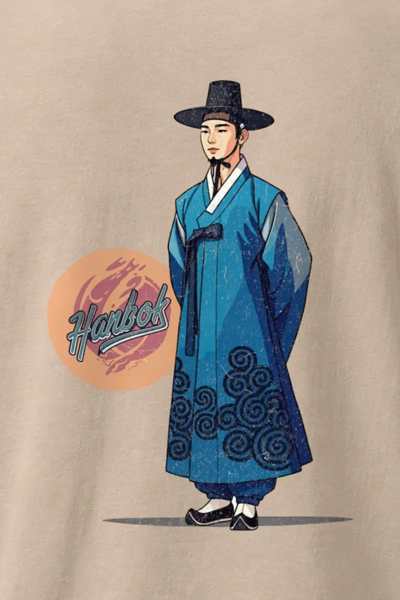 "Hanbok Portrait" Heavyweight Unisex Crewneck T-shirt
