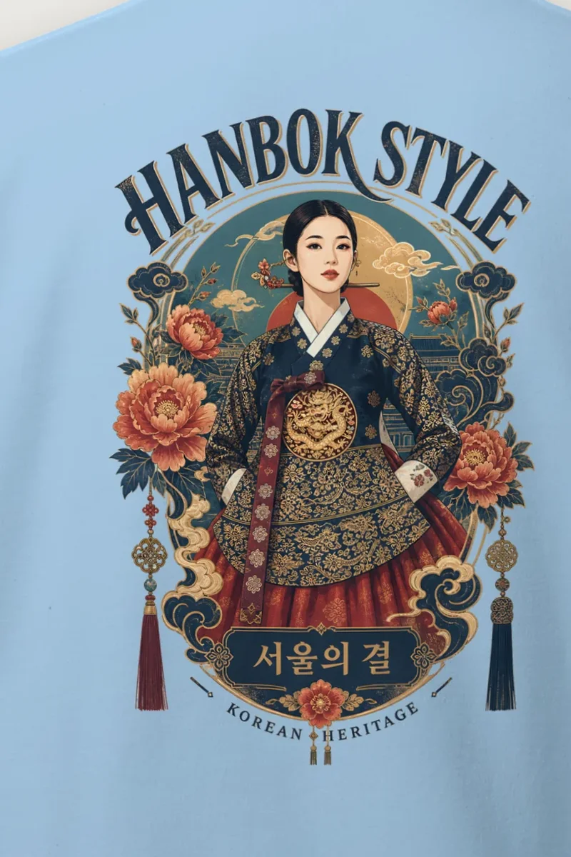 "Hanbok Style Heritage" Heavy Blend Unisex Crewneck Sweatshirt