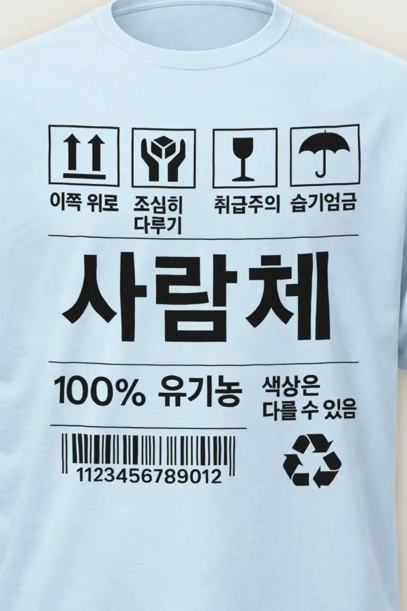 "Handling Label" Heavyweight Unisex Crewneck T-shirt