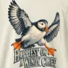"Happiest on a Windy Cliff" Men's Oversized Heavyweight Crewneck T-Shirt