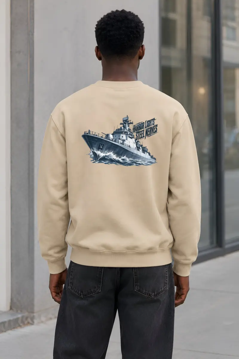 "Harbor Lights, Steel Nerves" Heavy Blend Unisex Crewneck Sweatshirt