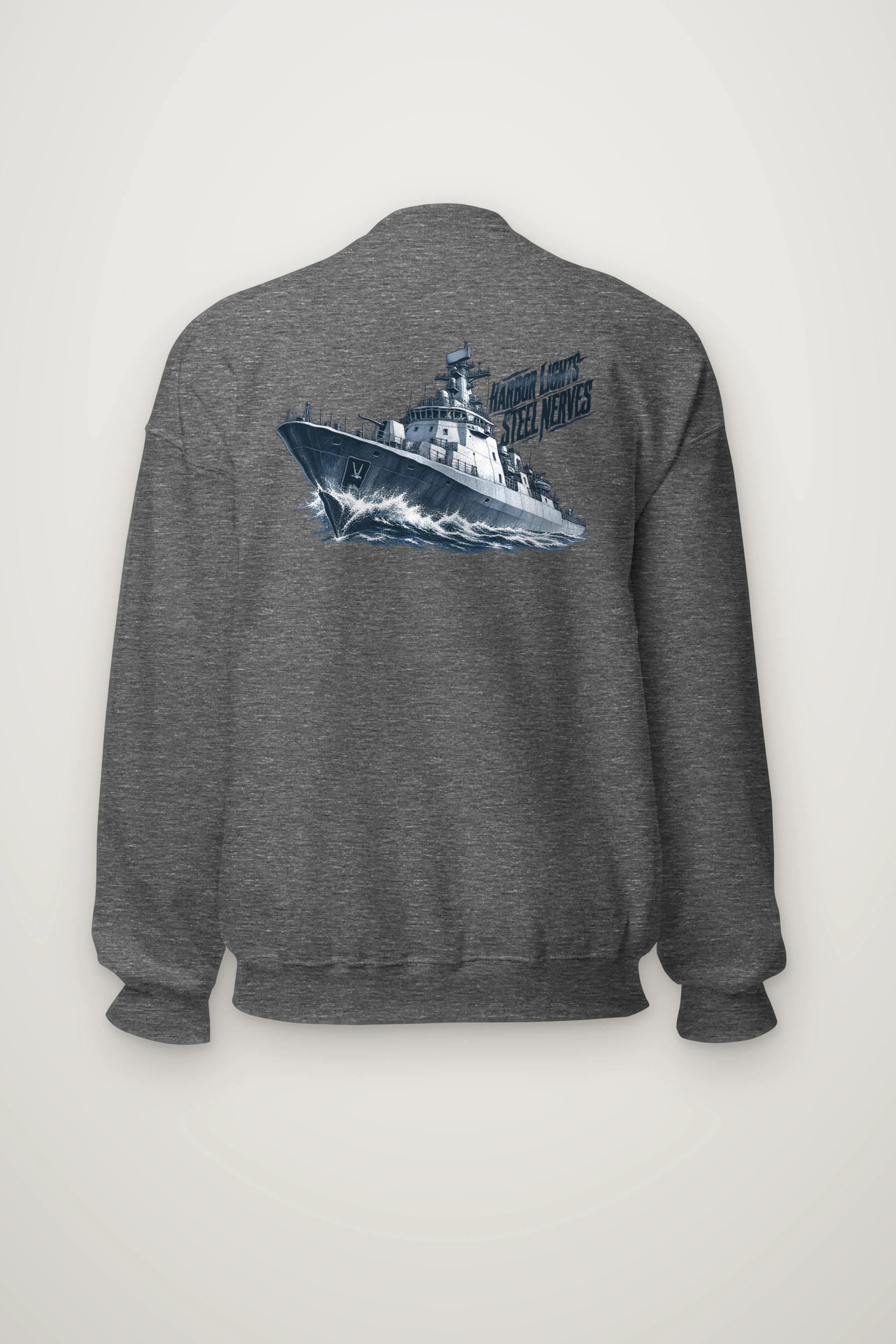 "Harbor Lights, Steel Nerves" Heavy Blend Unisex Crewneck Sweatshirt