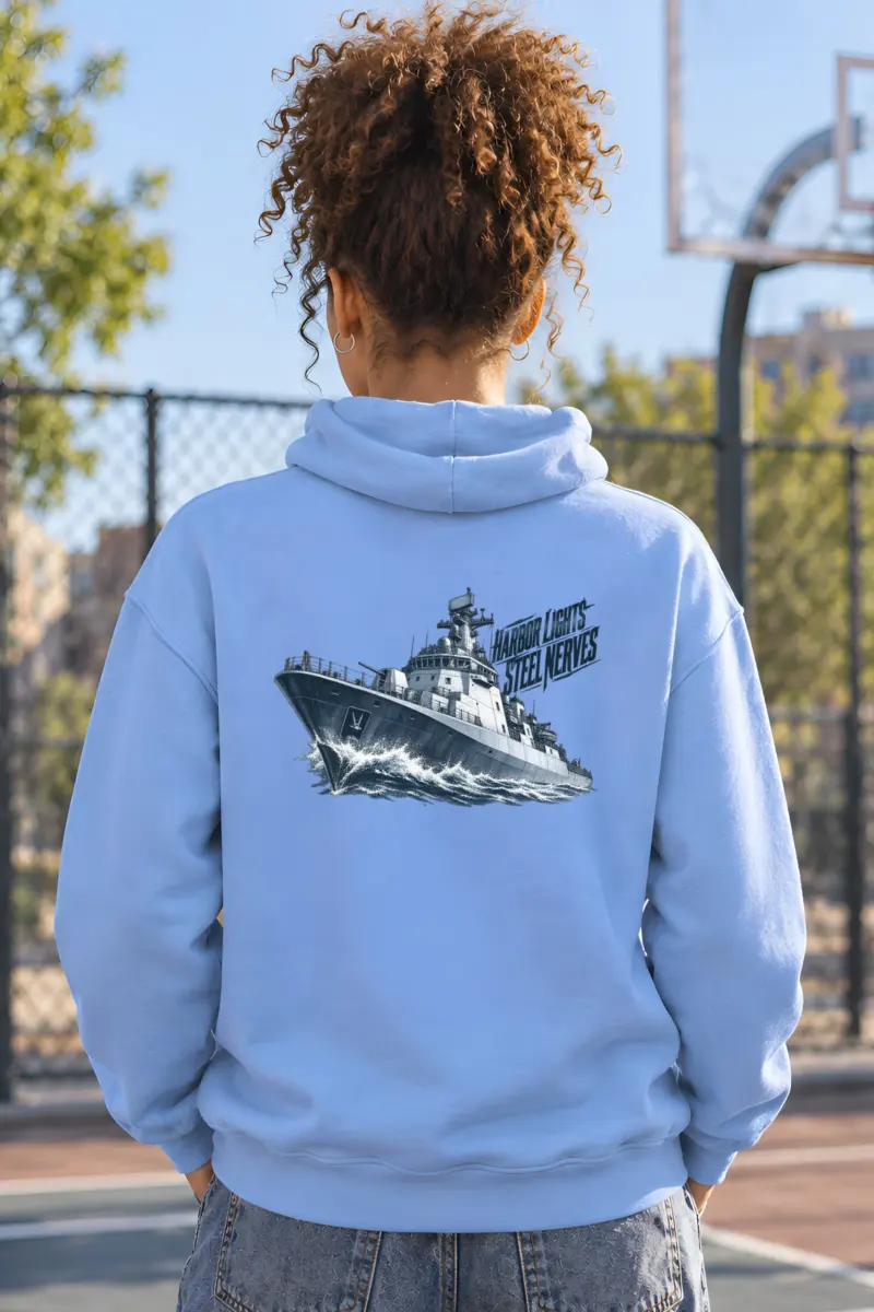 "Harbor Lights, Steel Nerves" Heavy Blend Unisex Pullover Hoodie