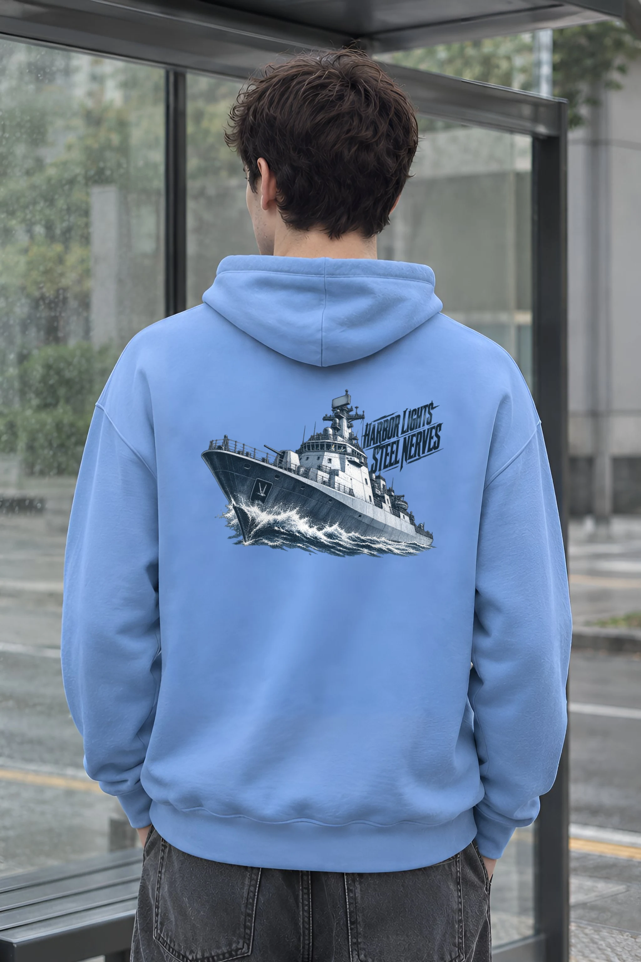 "Harbor Lights, Steel Nerves" Heavy Blend Unisex Pullover Hoodie