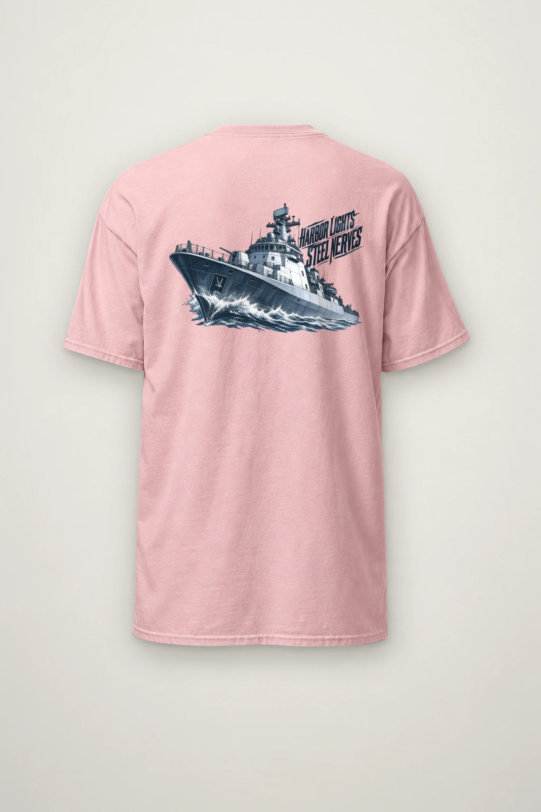 "Harbor Lights, Steel Nerves" Heavyweight Unisex Crewneck T-shirt