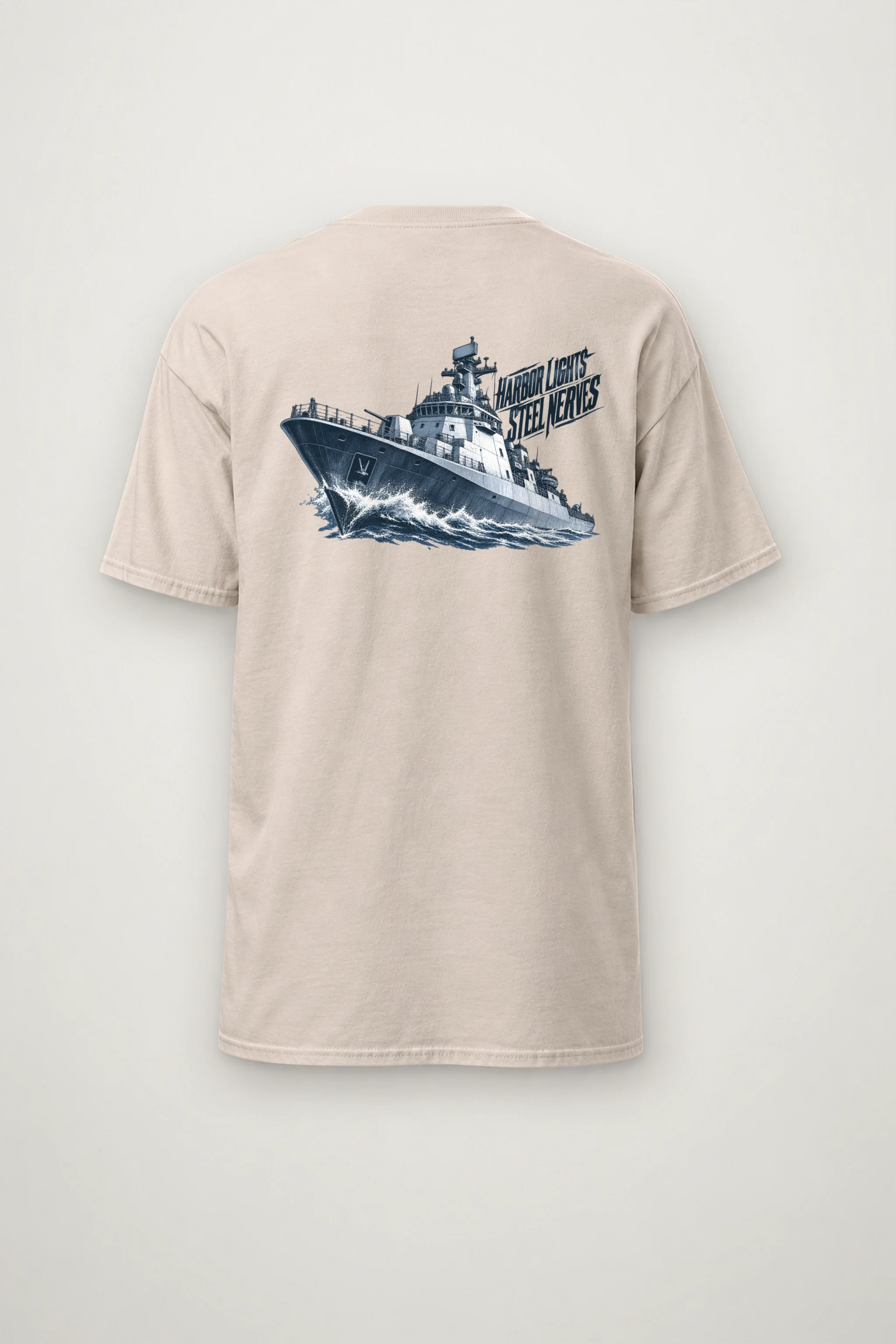 "Harbor Lights, Steel Nerves" Heavyweight Unisex Crewneck T-shirt