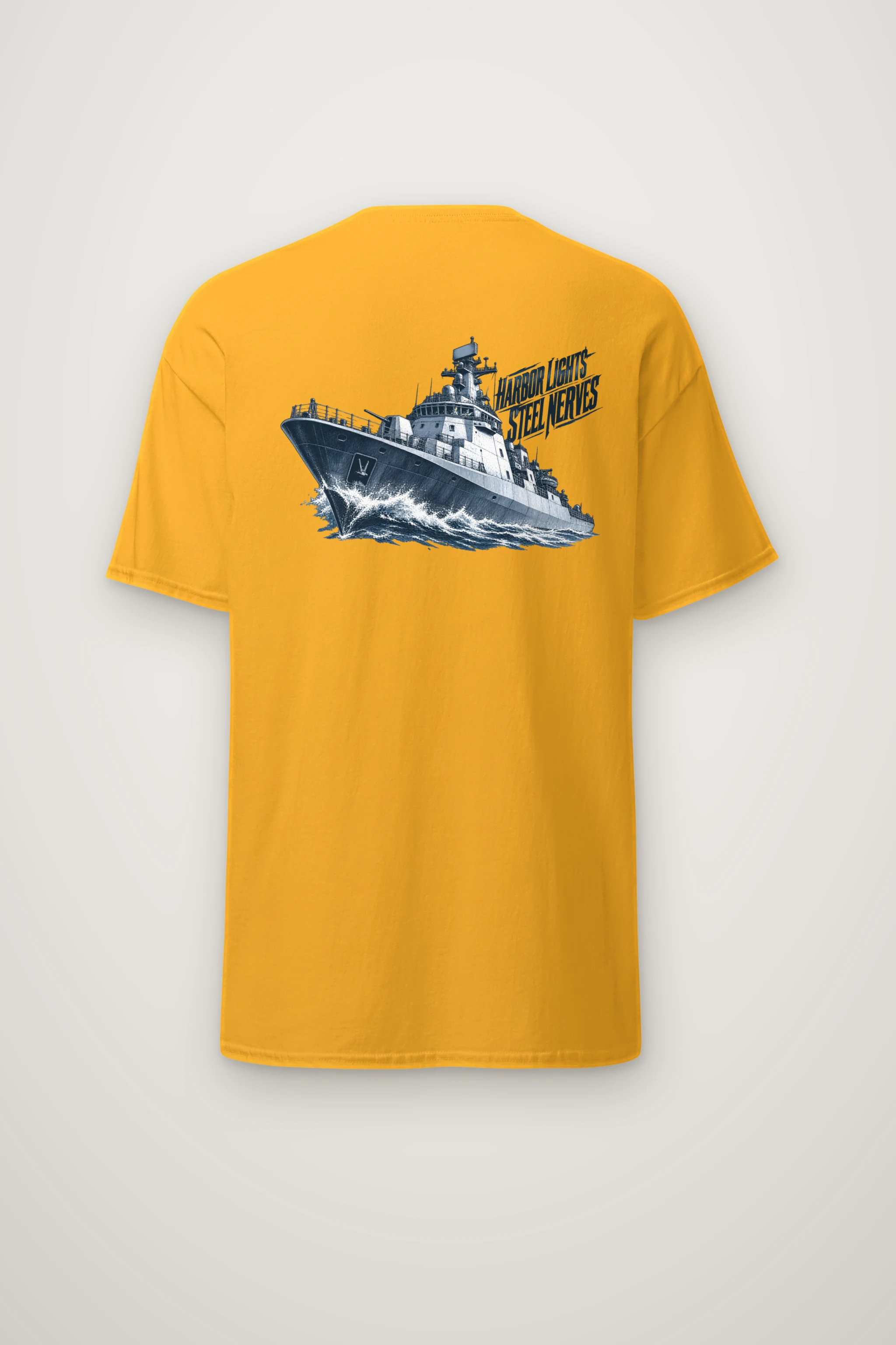 "Harbor Lights, Steel Nerves" Heavyweight Unisex Crewneck T-shirt