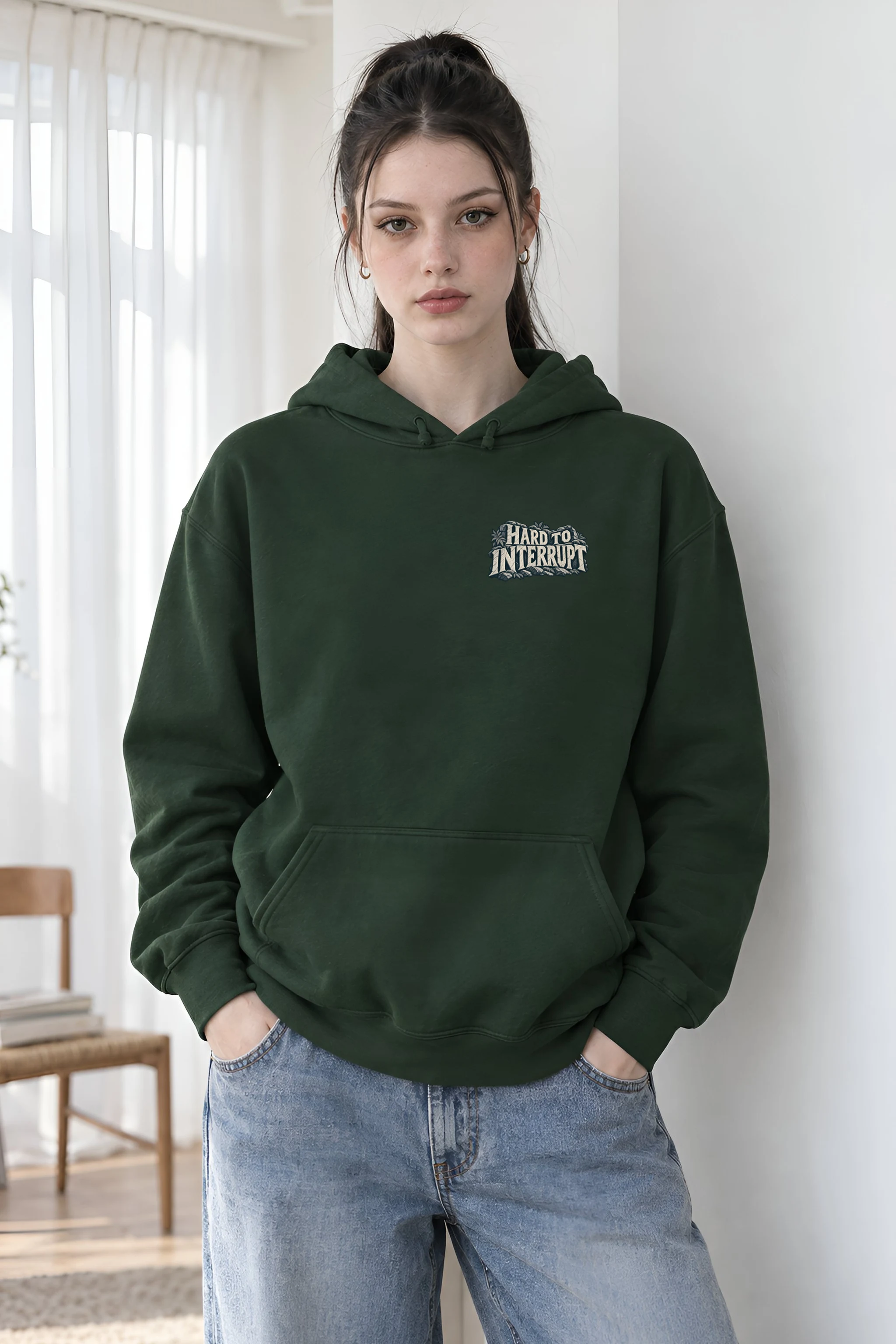 "Hard to Interrupt a Waterfall" Heavy Blend Unisex Pullover Hoodie