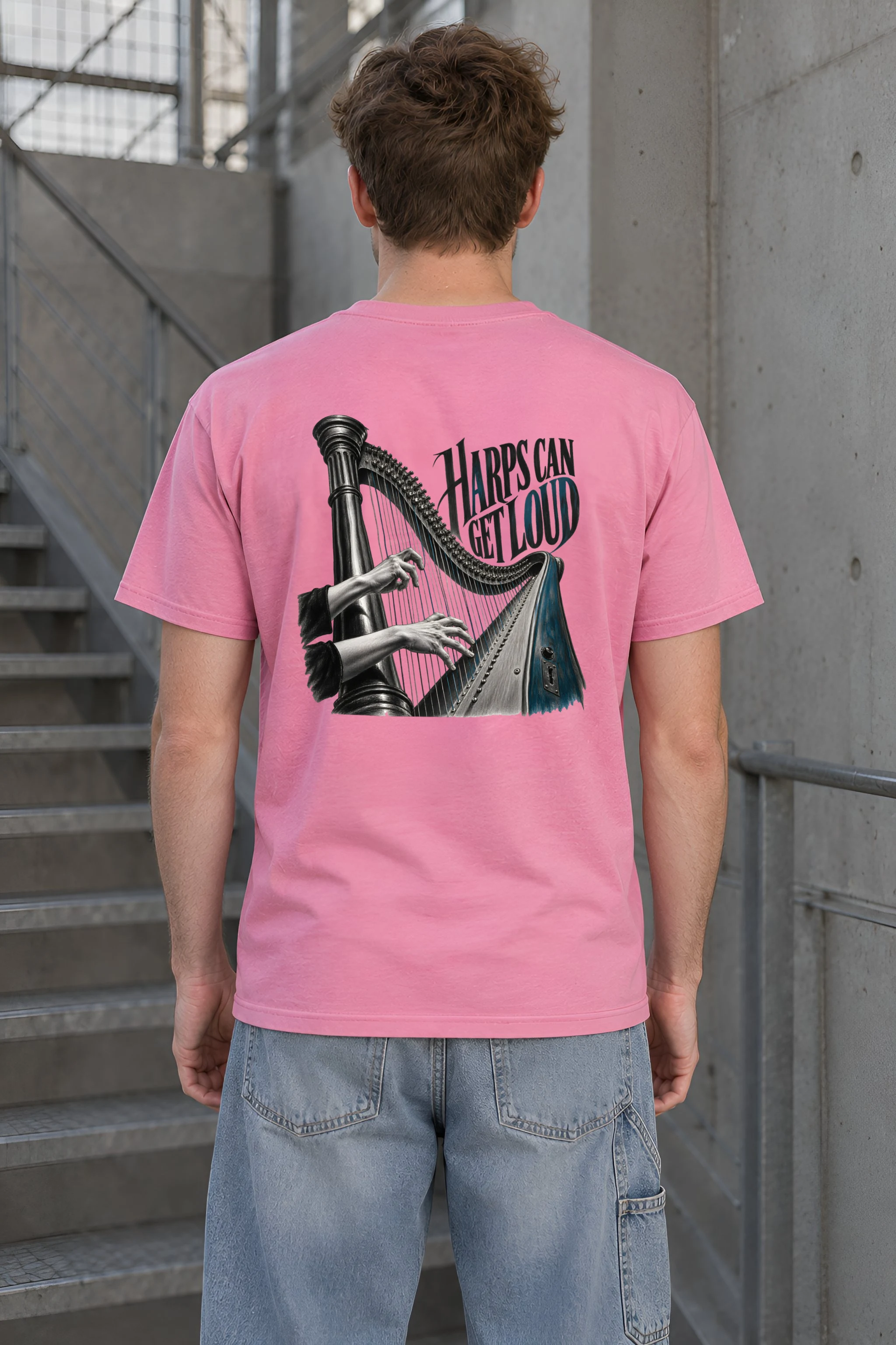 "Harps Can Get Loud" Heavyweight Unisex Crewneck T-shirt