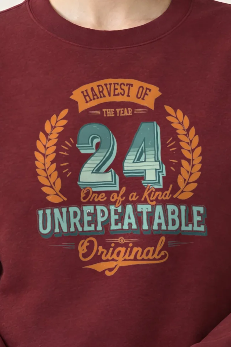 "Harvest Of The Year" 1 Crewneck Sweatshirt - the graphic up close