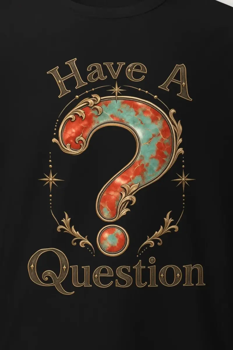 "Have A Question" Heavyweight Unisex Crewneck T-shirt