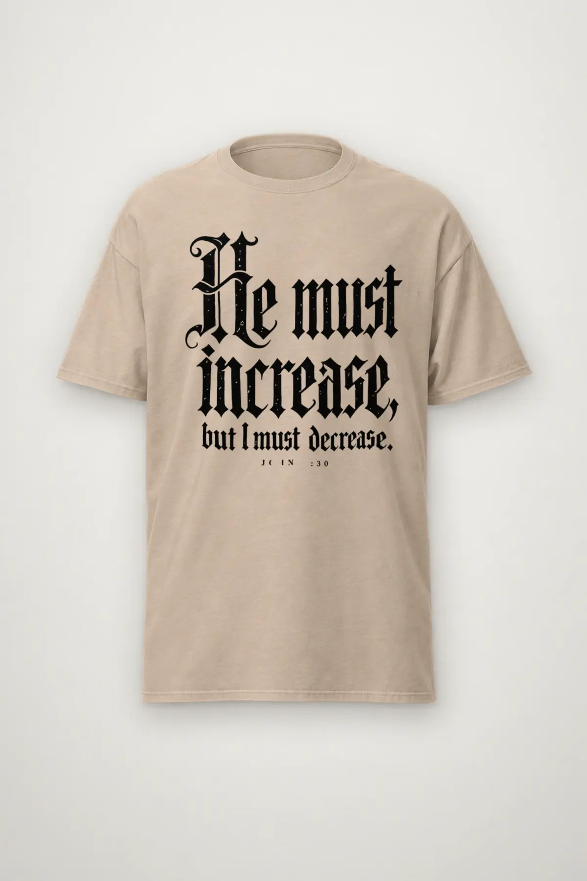 "He Must Increase" Heavyweight Unisex Crewneck T-shirt