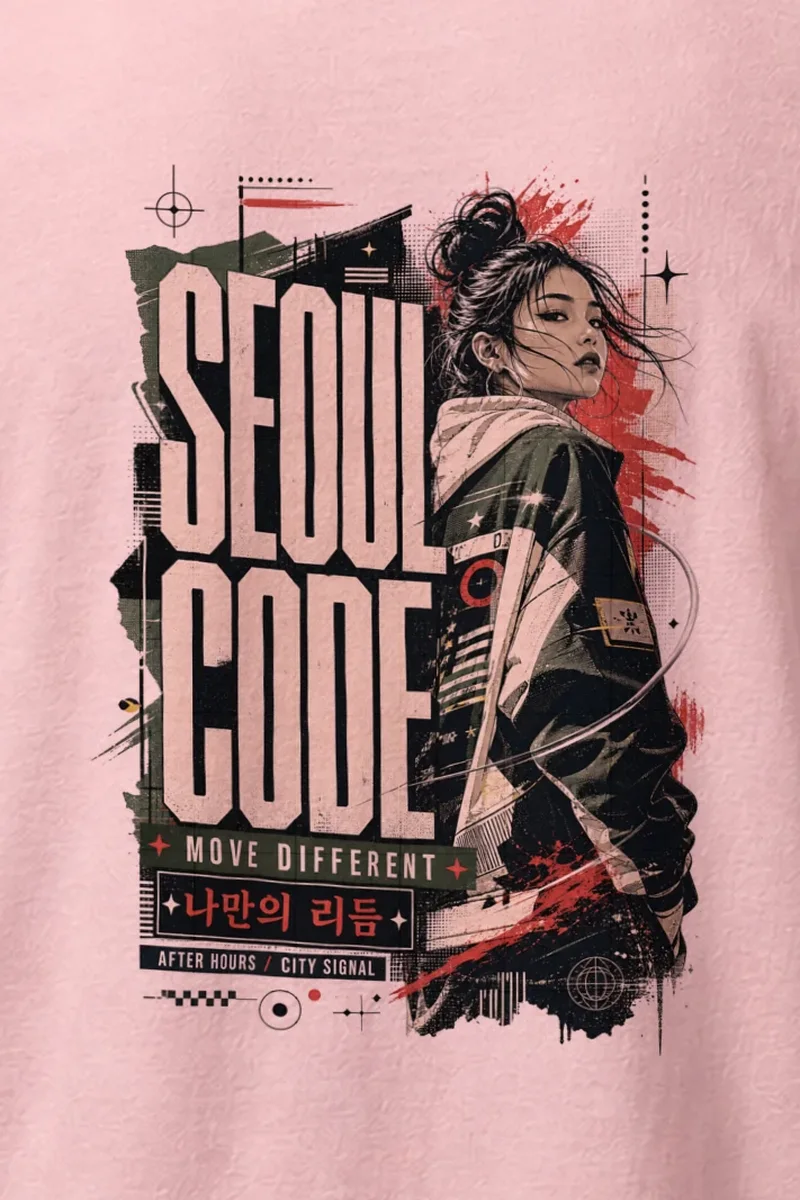 "Headphone Streetwear Woman" Heavyweight Unisex Crewneck T-shirt
