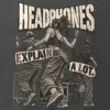 "Headphones Explain a Lot" Men's Oversized Heavyweight Crewneck T-Shirt