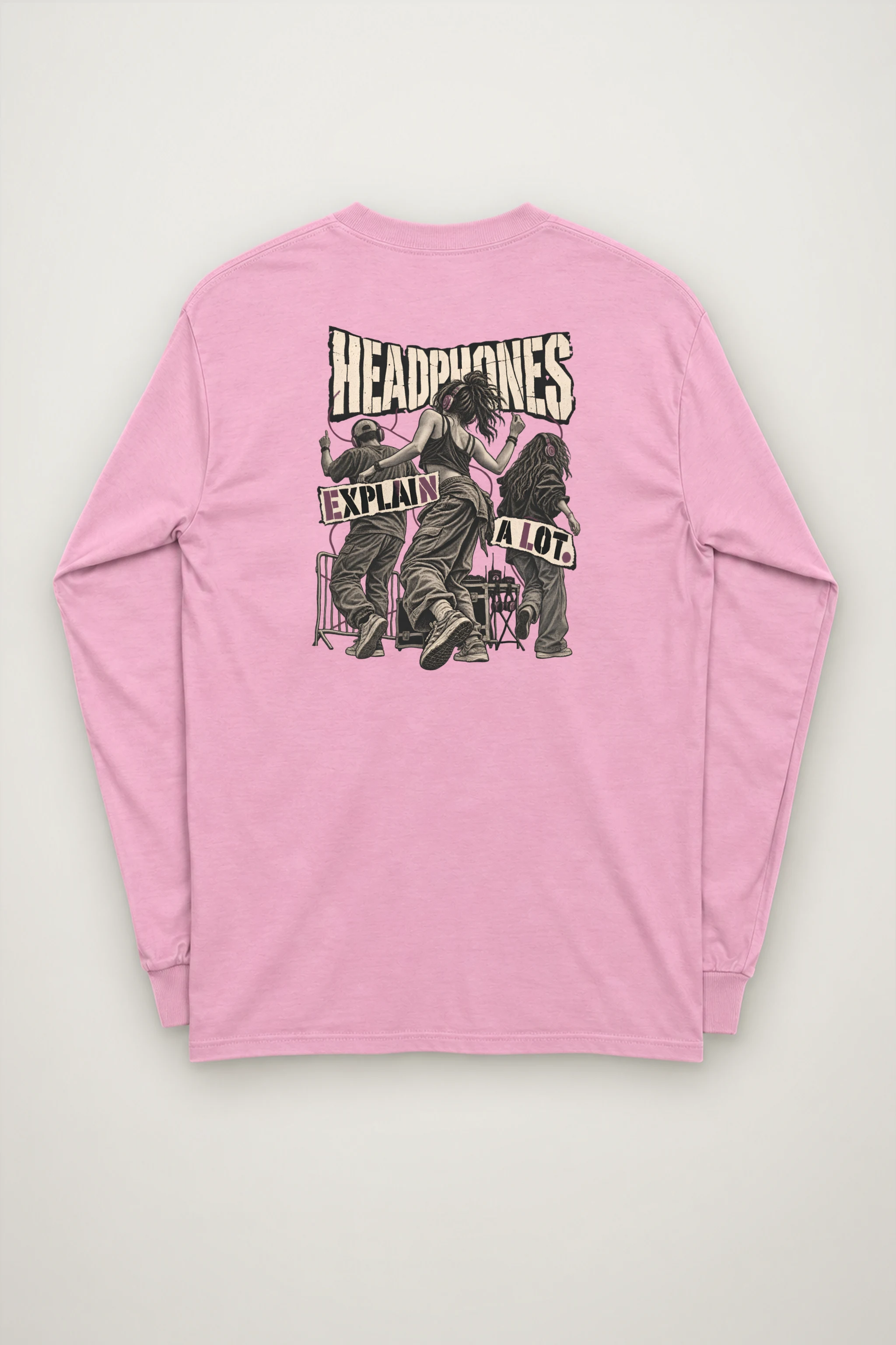 "Headphones Explain a Lot" Unisex Longsleeve T-shirt