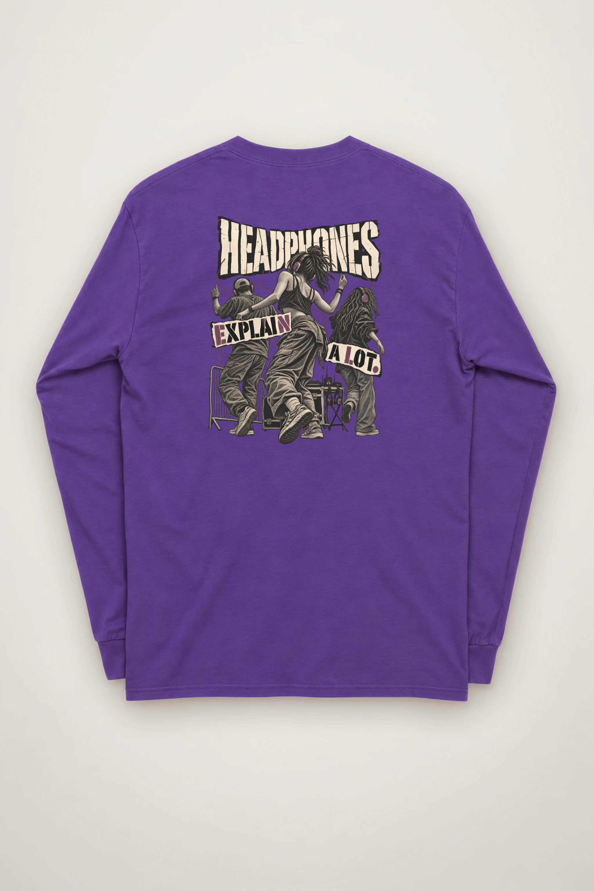 "Headphones Explain a Lot" Unisex Longsleeve T-shirt