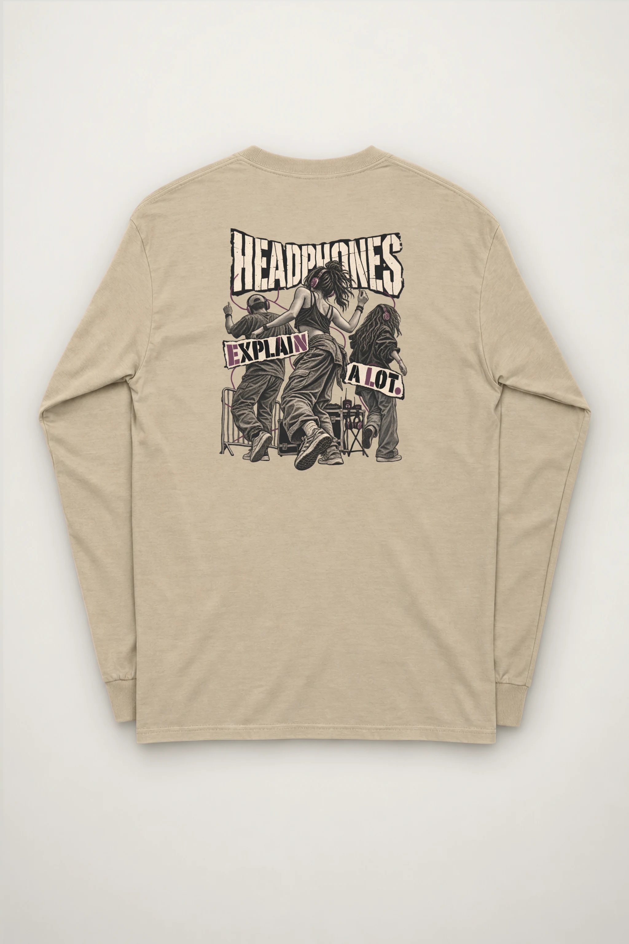 "Headphones Explain a Lot" Unisex Longsleeve T-shirt