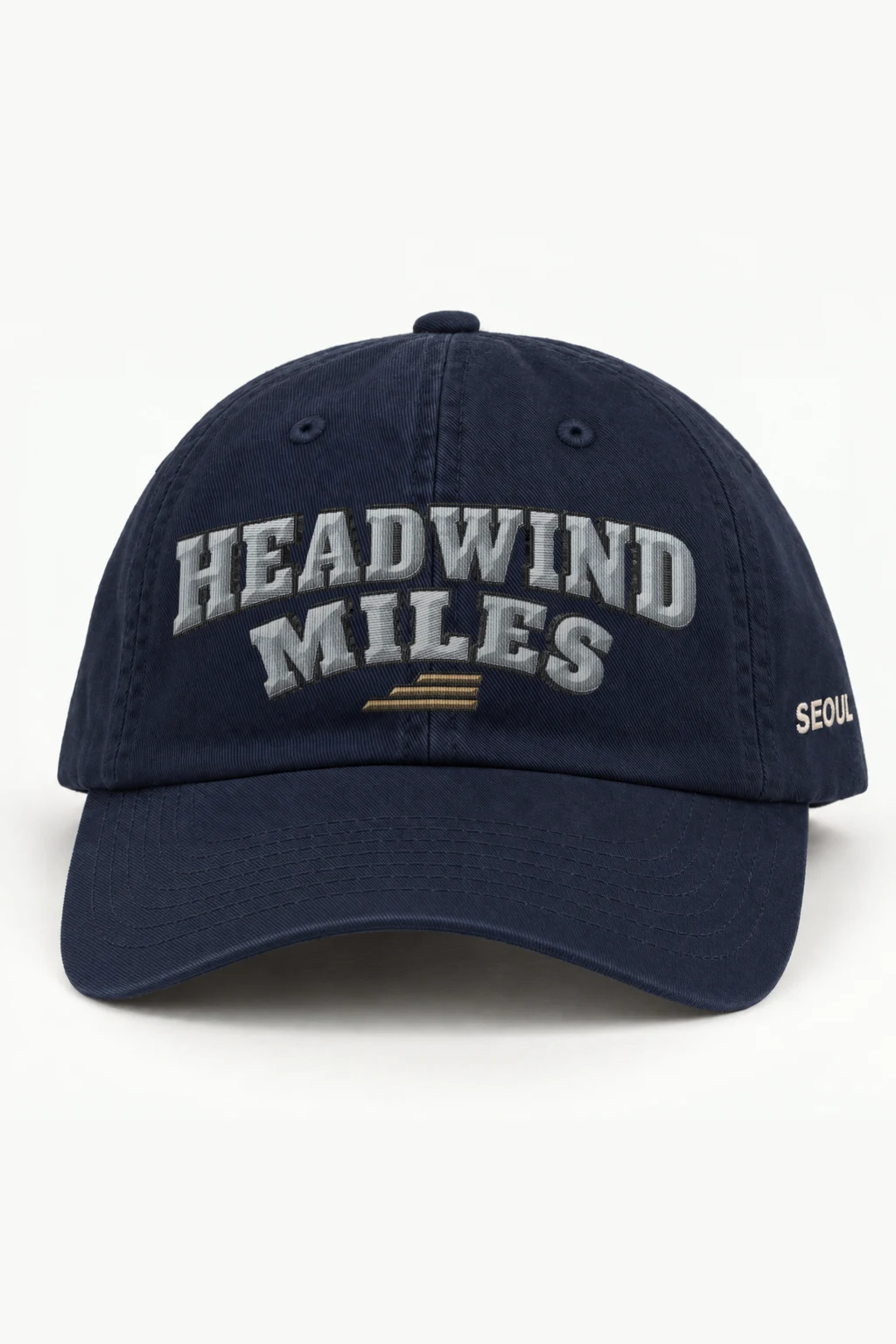 "Headwind Miles Arched Embroidery" Classic Dad Hat · Embroidered