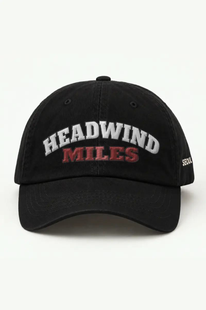 "Headwind Miles" Classic Dad Hat · Embroidered — black/cap-front