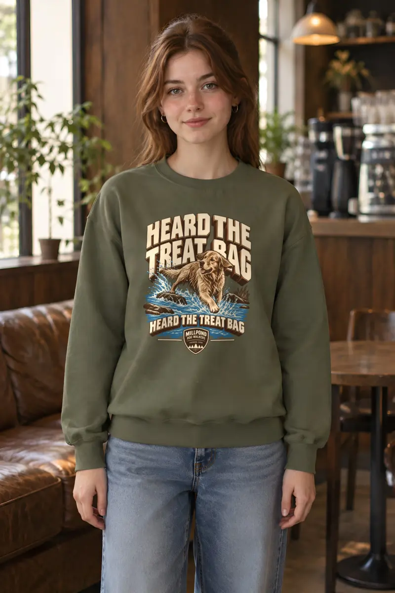 "Heard The Treat Bag" Heavy Blend Unisex Crewneck Sweatshirt