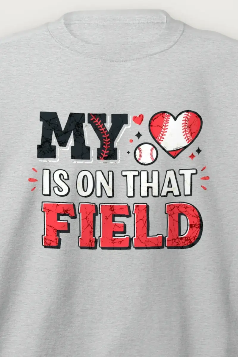"Heart On The Field" Heavy Blend Unisex Crewneck Sweatshirt