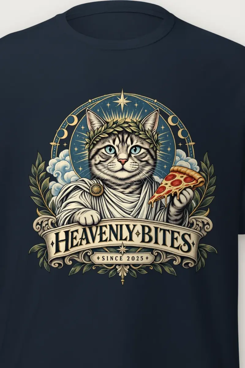 "Heavenly Bites" Heavyweight Unisex Crewneck T-shirt