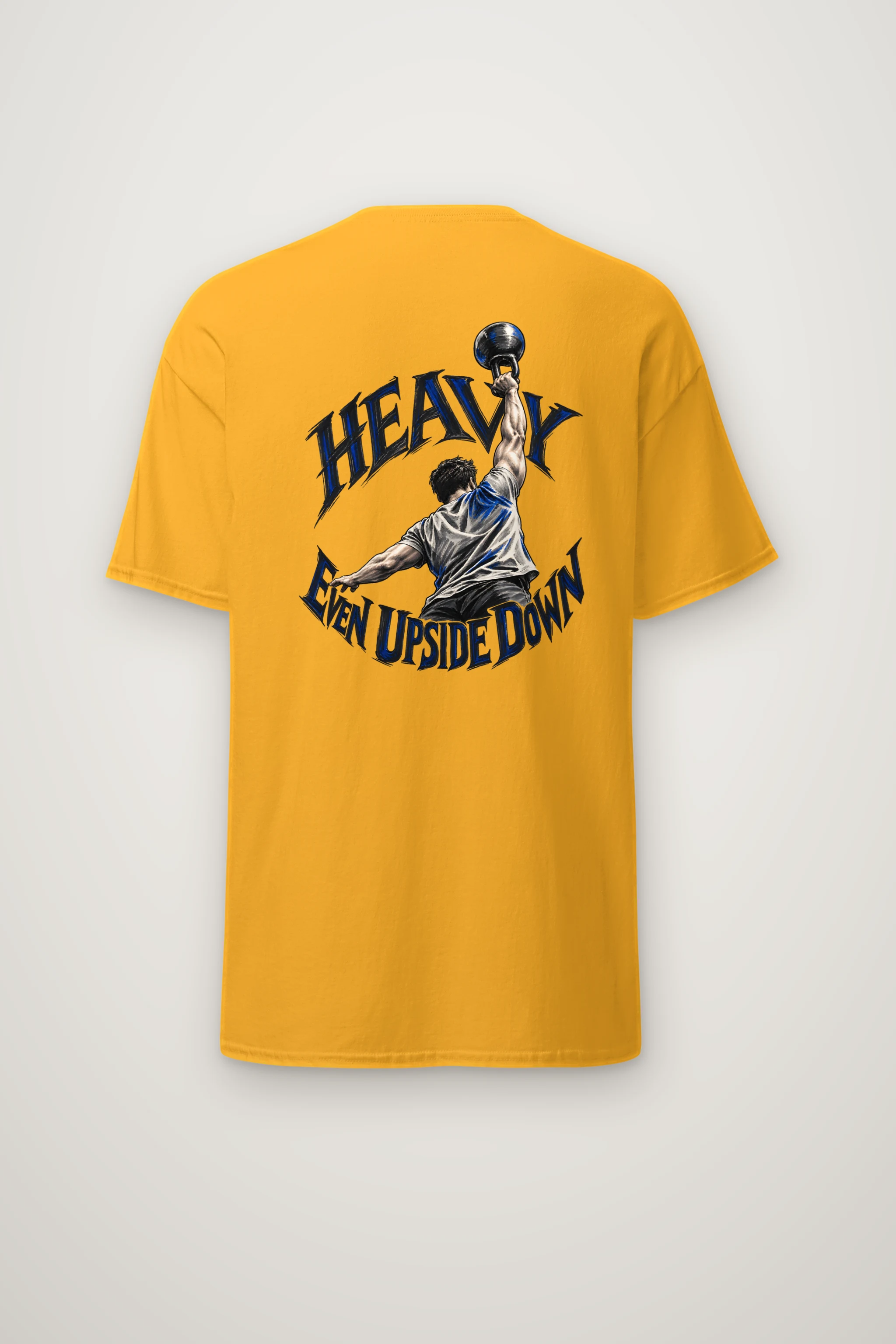 "Heavy Even Upside Down" Heavyweight Unisex Crewneck T-shirt