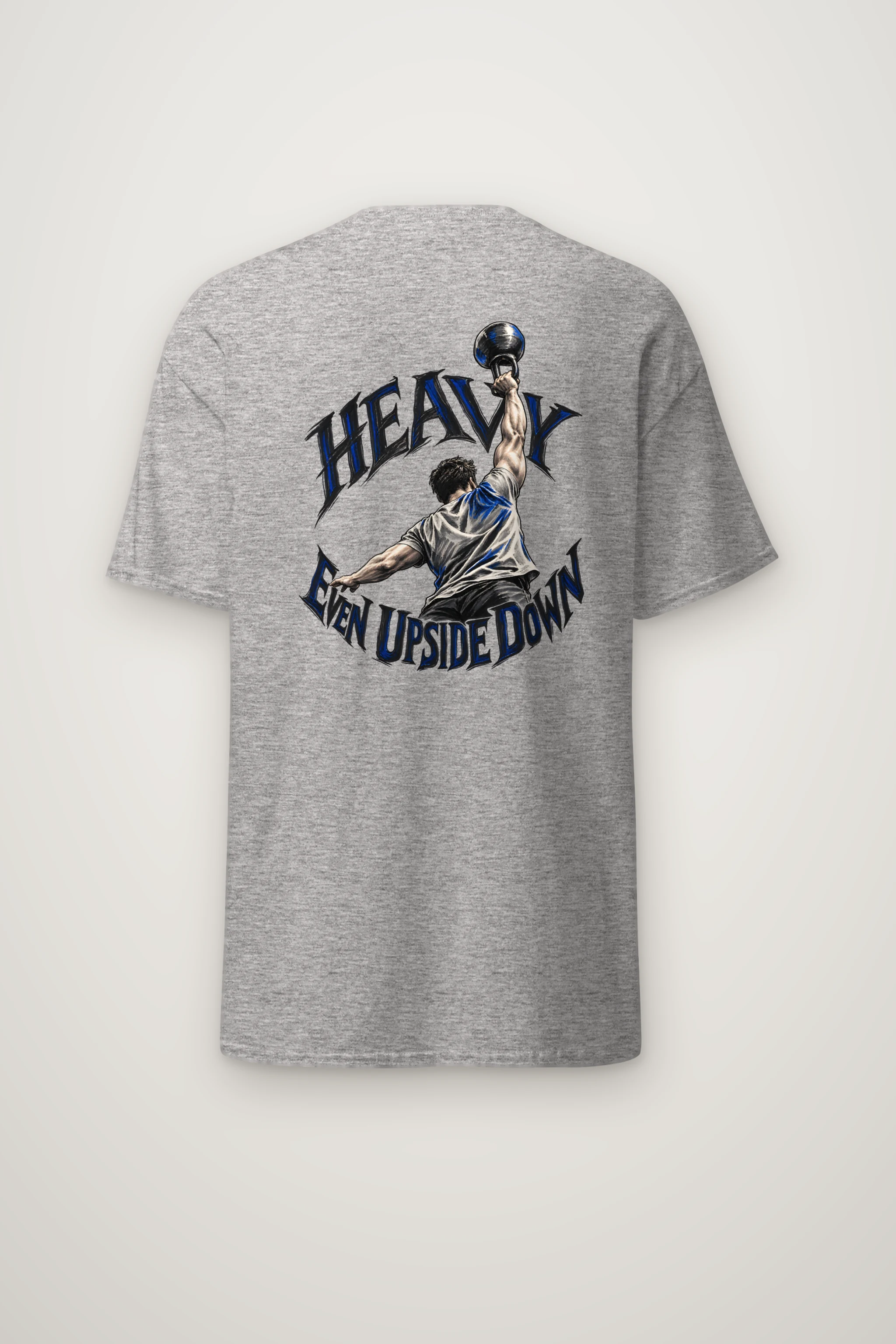 "Heavy Even Upside Down" Heavyweight Unisex Crewneck T-shirt