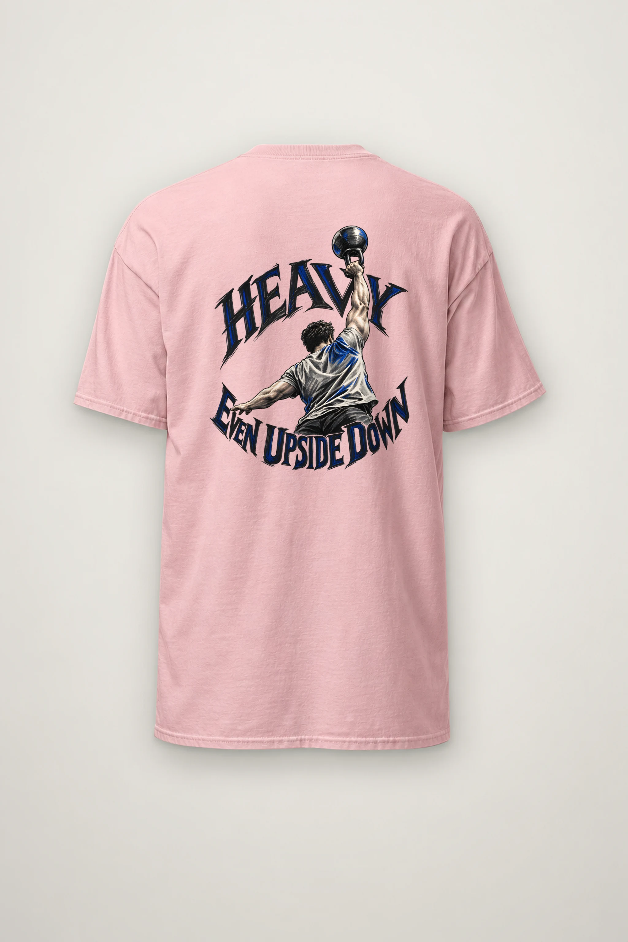 "Heavy Even Upside Down" Heavyweight Unisex Crewneck T-shirt