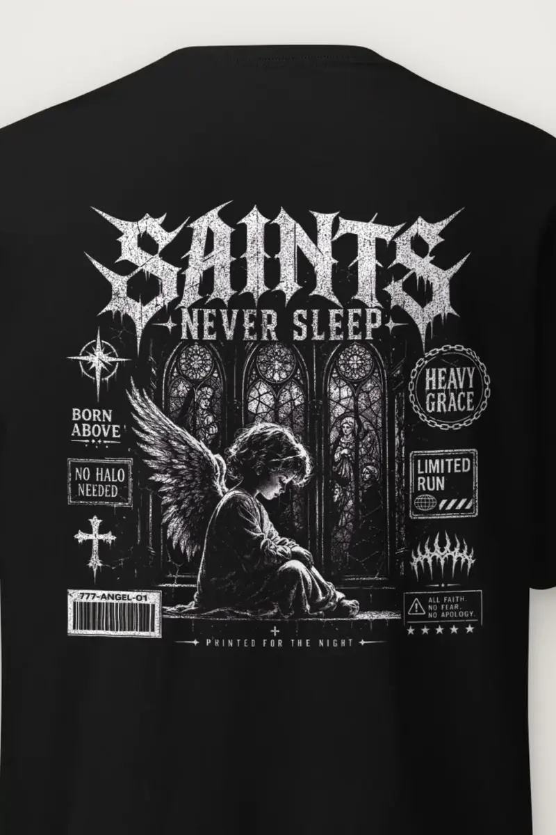 "Heavy Grace" Heavyweight Unisex Crewneck T-shirt