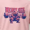 "Heavy Sets, Straight Face" Heavyweight Unisex Crewneck T-shirt
