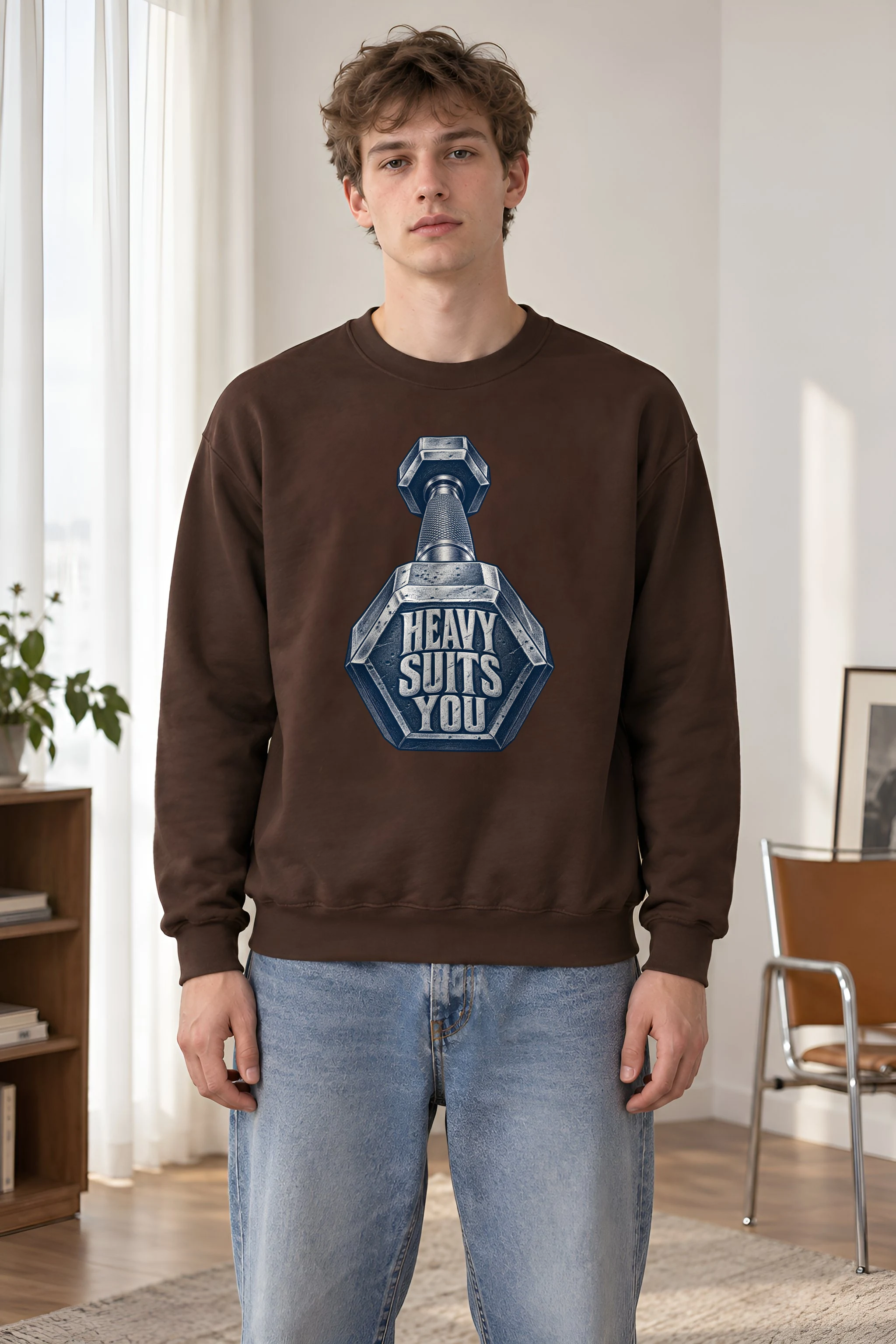 "Heavy Suits You" Heavy Blend Unisex Crewneck Sweatshirt