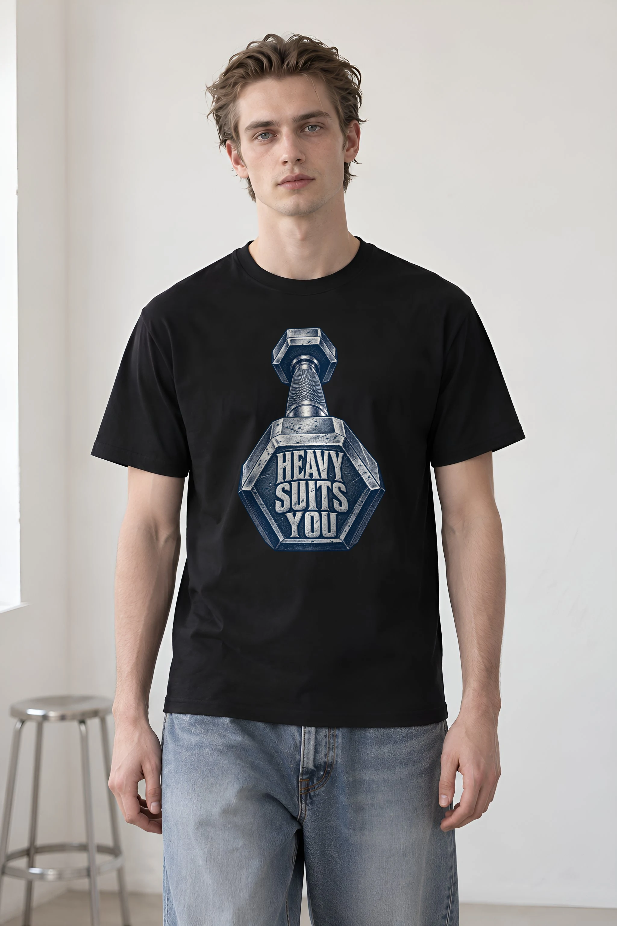"Heavy Suits You" Heavyweight Unisex Crewneck T-shirt