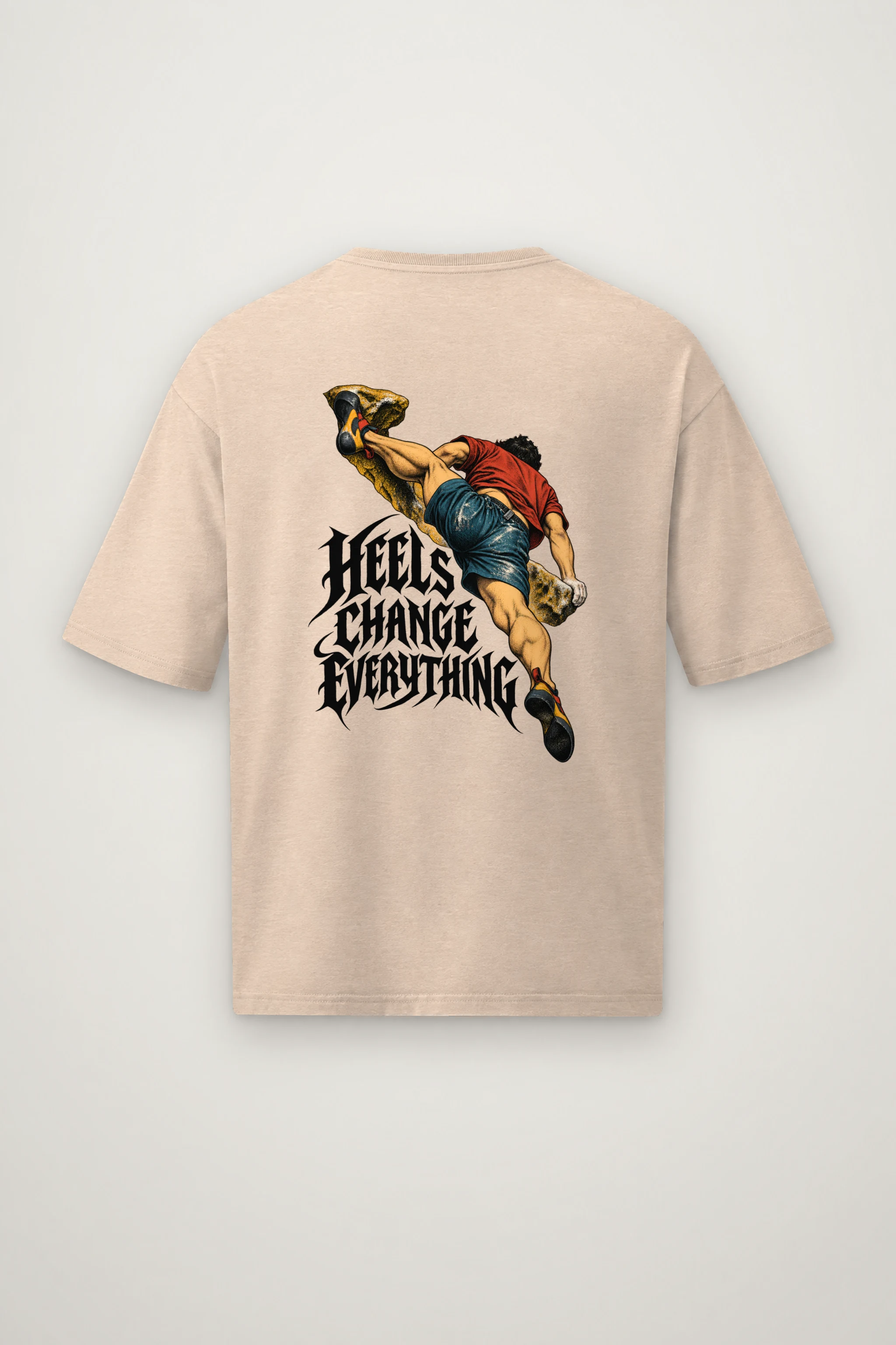 "Heels Change Everything" Men's Oversized Heavyweight Crewneck T-Shirt