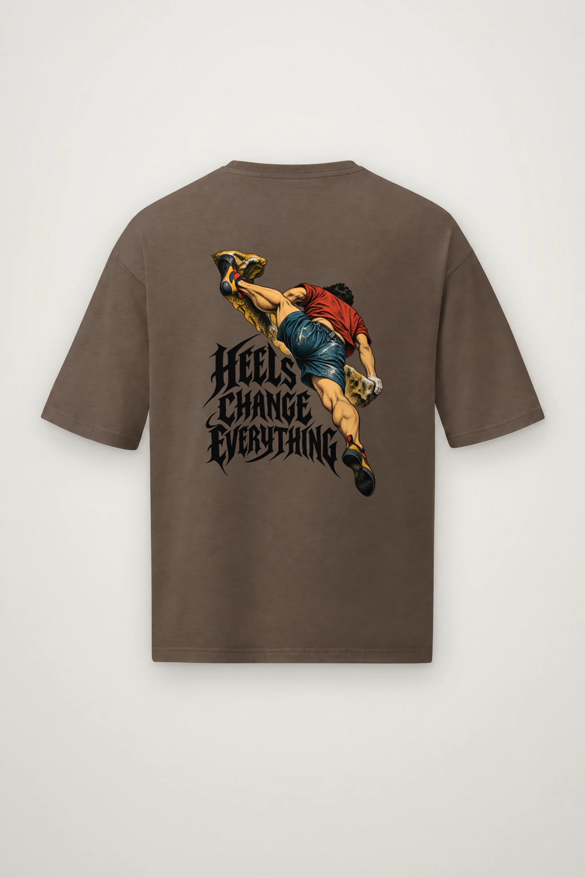 "Heels Change Everything" Men's Oversized Heavyweight Crewneck T-Shirt