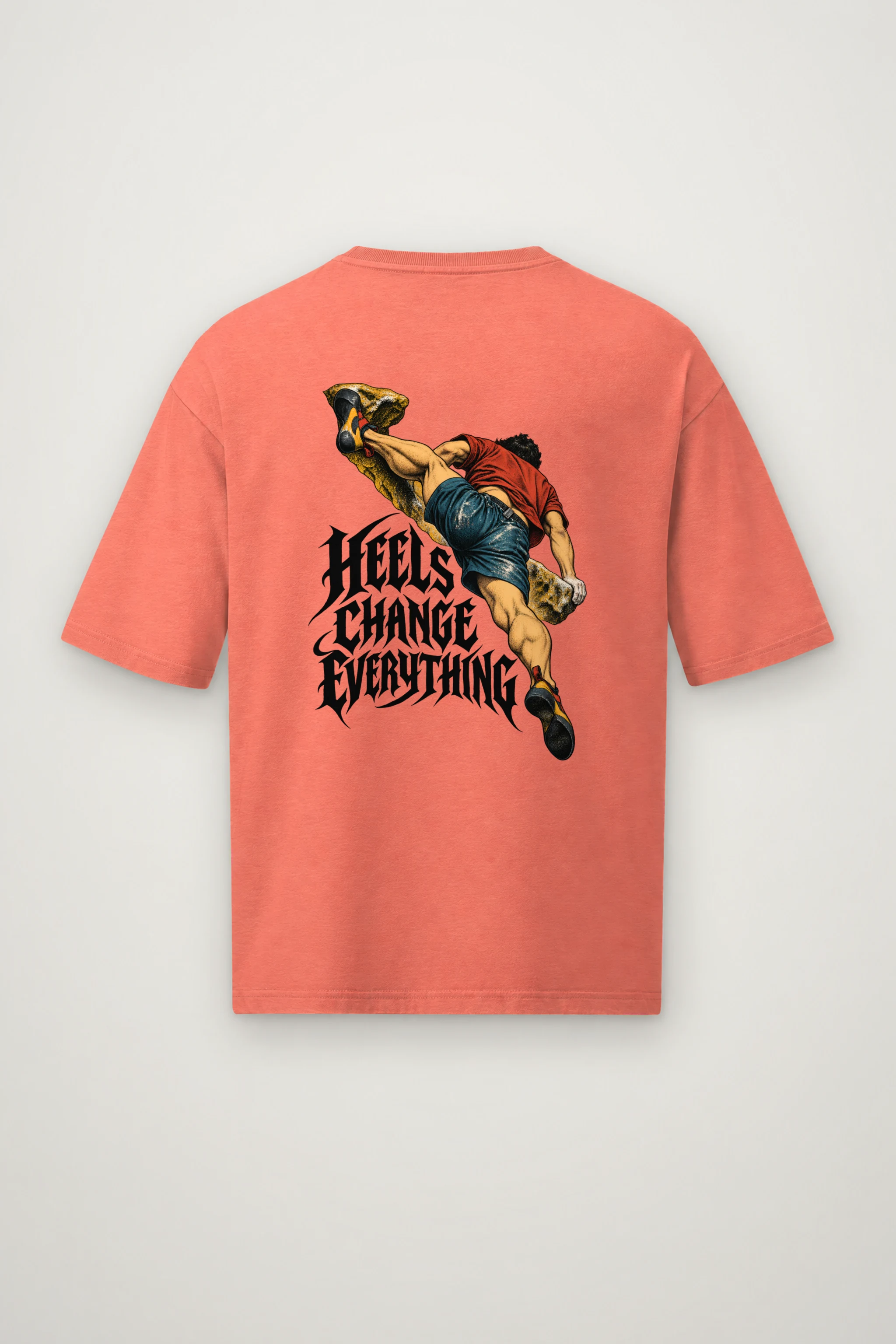 "Heels Change Everything" Men's Oversized Heavyweight Crewneck T-Shirt