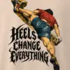 "Heels Change Everything" Men's Oversized Heavyweight Crewneck T-Shirt
