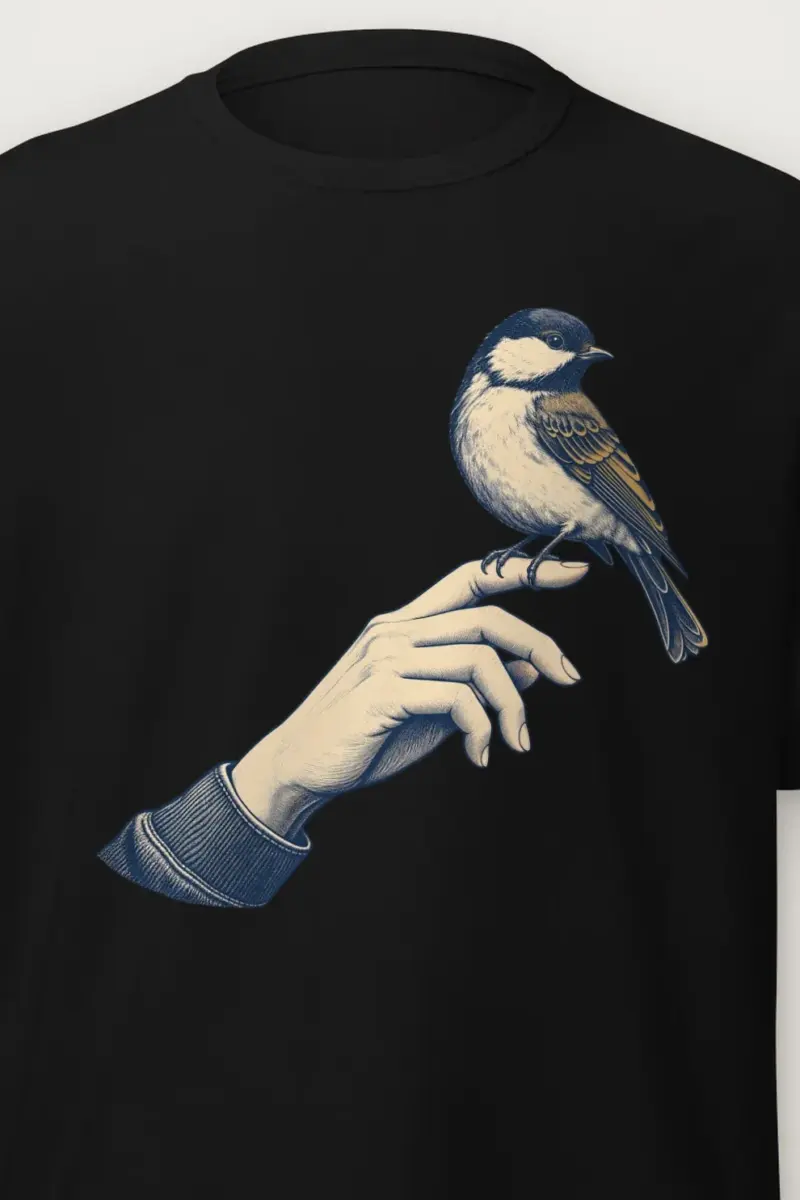 "Held Songbird" Heavyweight Unisex Crewneck T-shirt