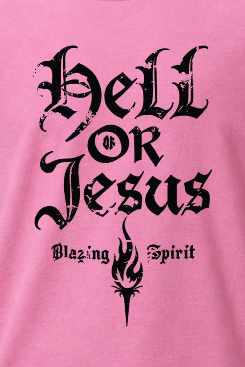 "Hell Or Jesus" Heavyweight Unisex Crewneck T-shirt
