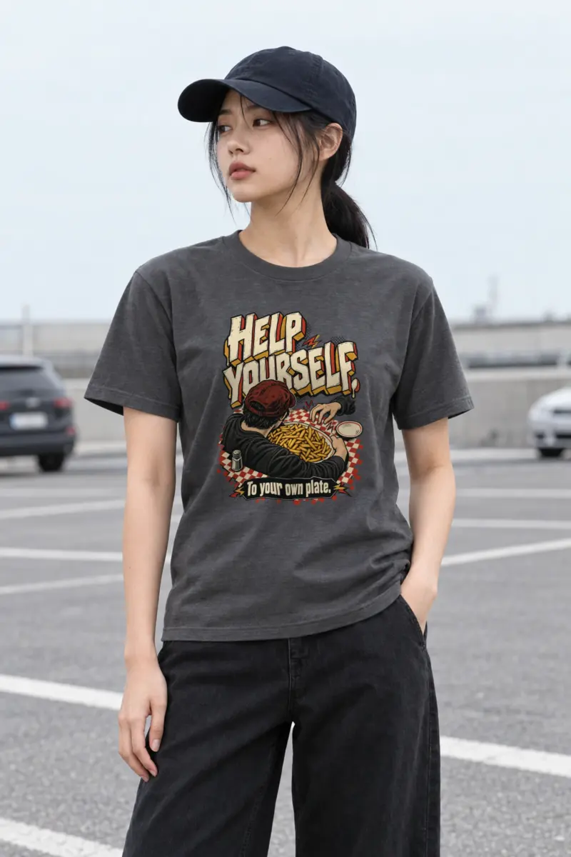 "Help Yourself To Your Own Plate" Heavyweight Unisex Crewneck T-shirt
