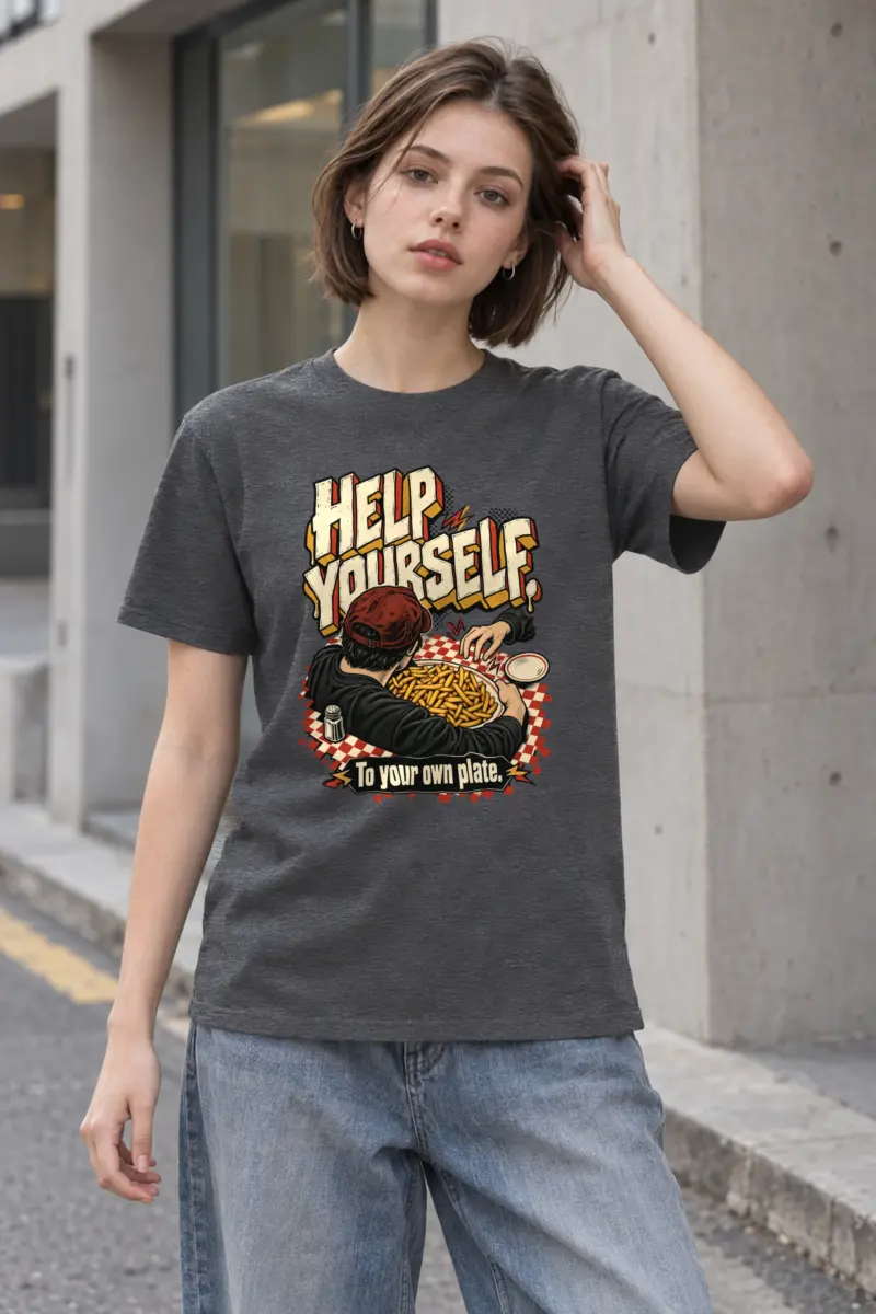 "Help Yourself To Your Own Plate" Heavyweight Unisex Crewneck T-shirt