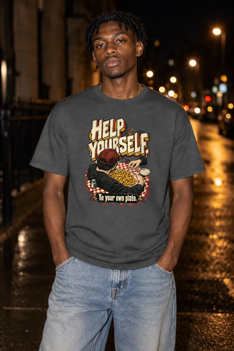 "Help Yourself To Your Own Plate" Heavyweight Unisex Crewneck T-shirt
